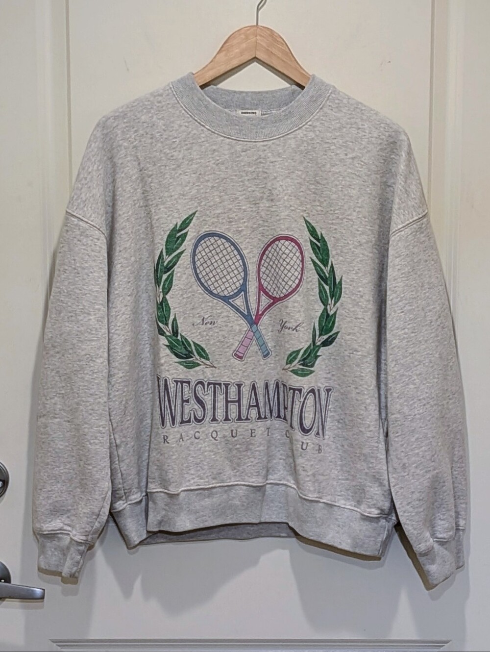 GUC Abercrombie & Fitch S Oversized Soft A&F Fleece Grey Westhampton Tennis Top
